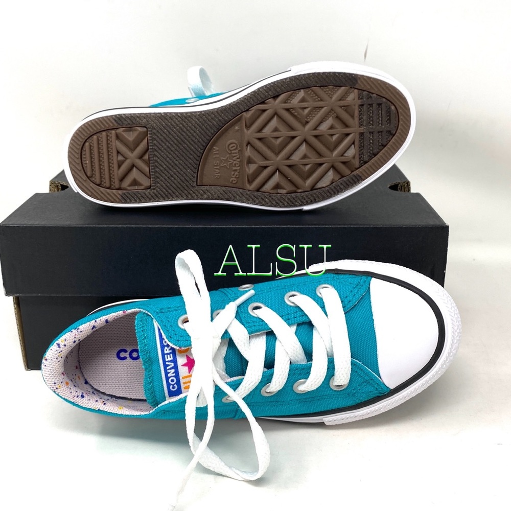 Converse 🔥SALE!🔥 Ctas Madison Low Canvas Turbo Green Shoes Kid’s Size 666374F - Picture 4 of 9